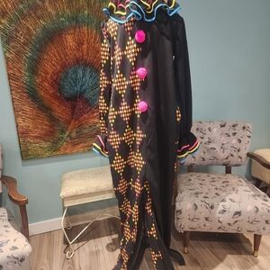 Spirit Harlequin Costume with Black and Multicolor Accents